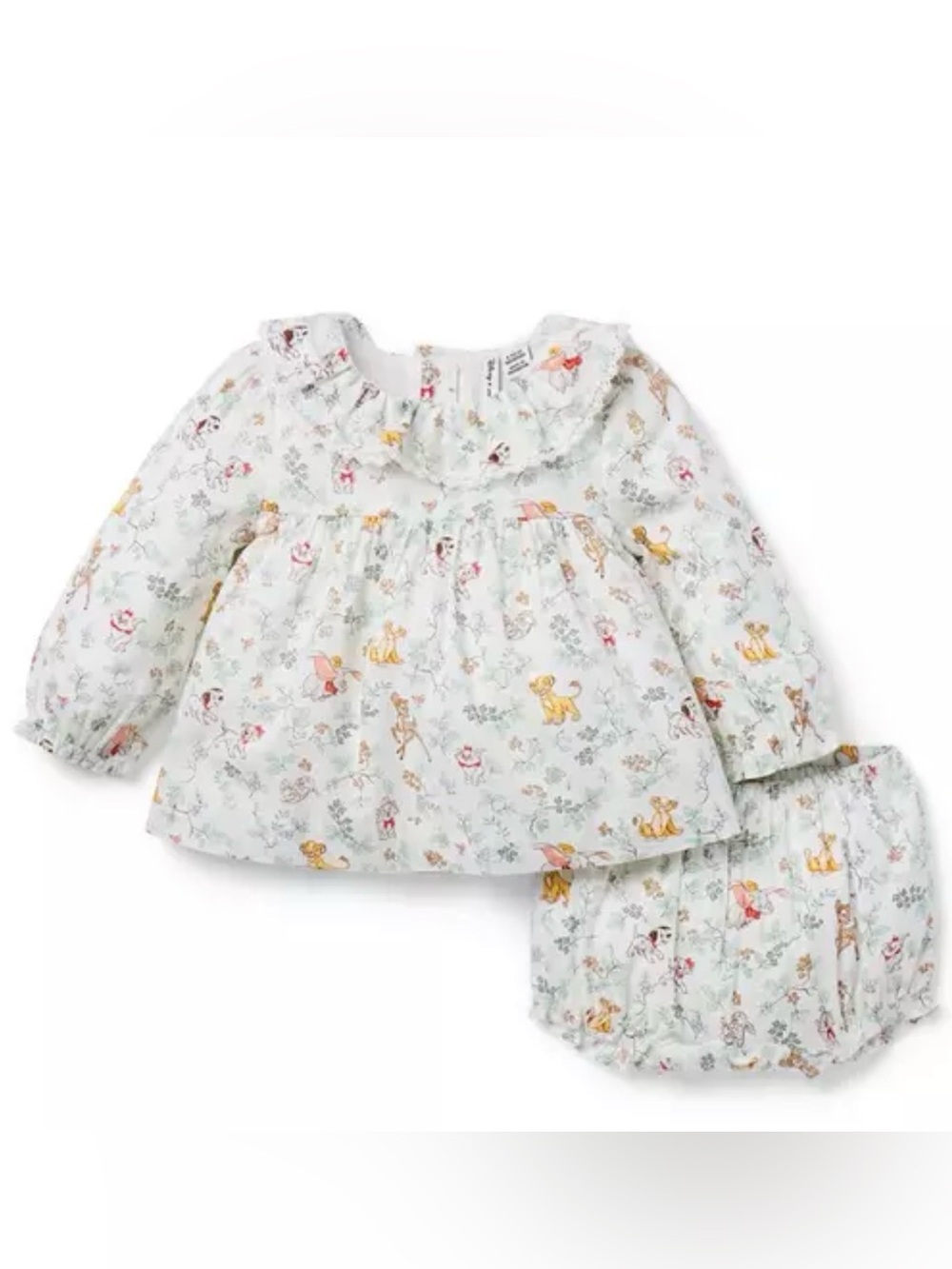 Janie and Jack Disney Toile Baby Matching Set with Tights included 12-18 Months